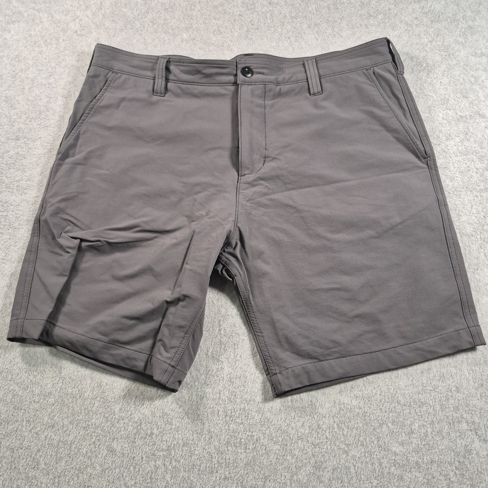 American Giant Shorts Mens 38 Gray Chino Stretch Performance Lightweight Nylon